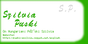 szilvia puski business card